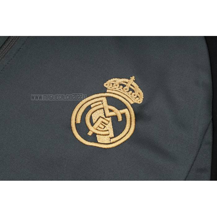 Tuta da Track de Felpa del Real Madrid Bambino 2023-2024 Grigio